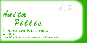 anita pillis business card